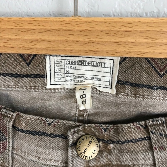 Current/Elliott Ankle Skinny Vintage Tribal Jeans - Picture 2 of 6